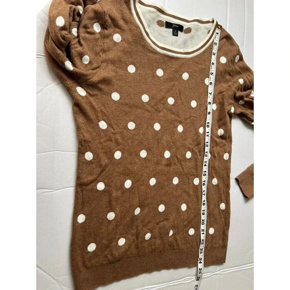 J. Crew Sweater Crew Neck Pullover Polka Dots S